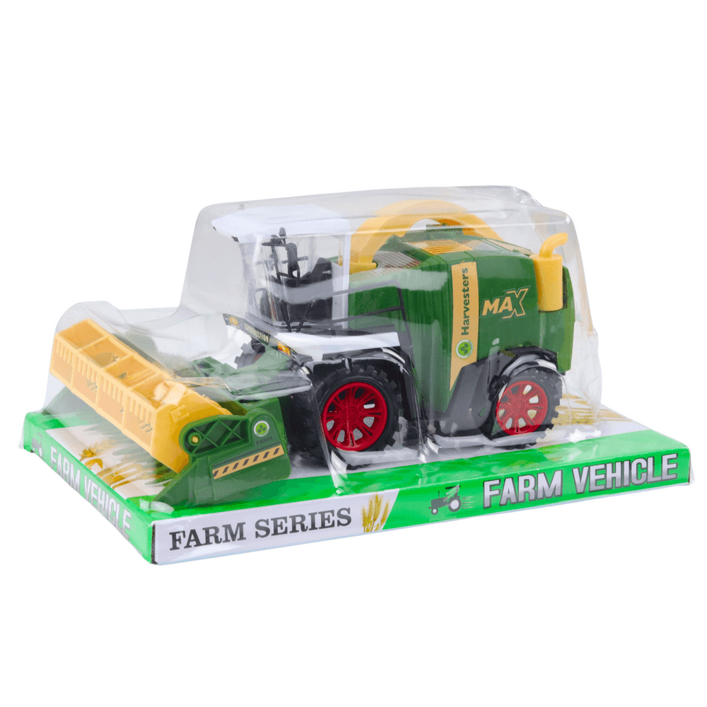 LEAN TOYS Zmogljiv kombajn, zelen 4