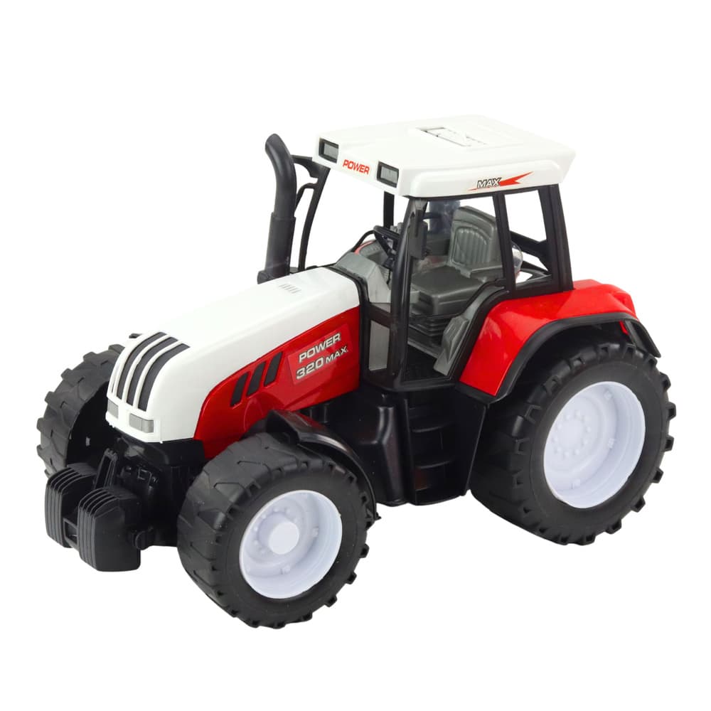 LEAN TOYS rdeči traktor s prikolico in mešalnikom krme, 60 cm 3
