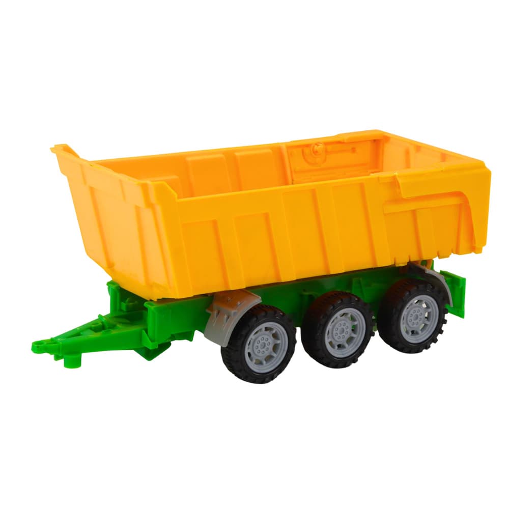 LEAN TOYS rdeči traktor z rumeno prikolico, 46 cm 4