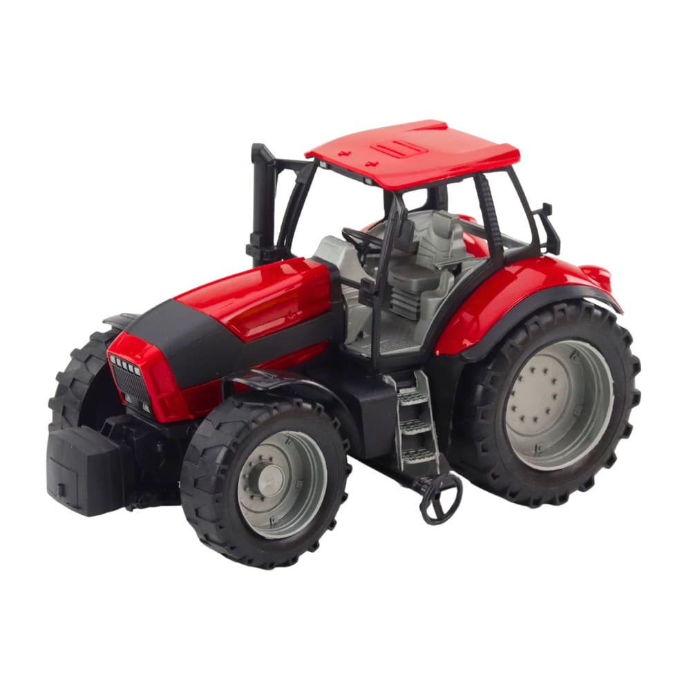 LEAN TOYS rdeči traktor z rumeno prikolico, 46 cm 3