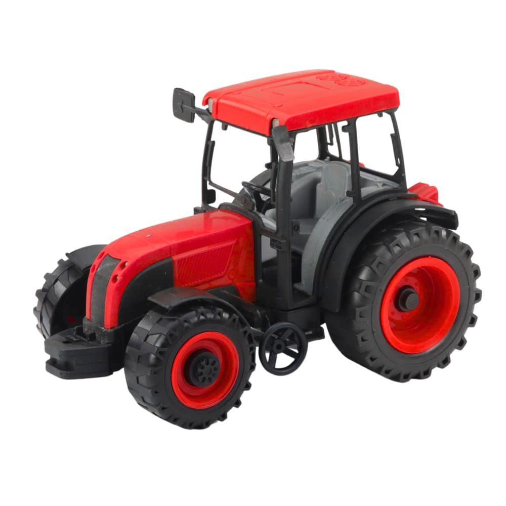 LEAN TOYS rdeči traktor z zeleno-rumeno prikolico, 50 cm 3