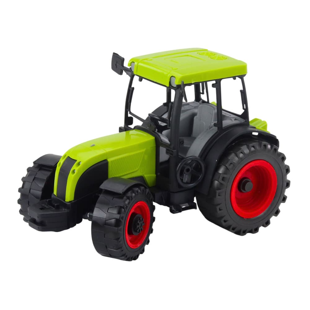 LEAN TOYS zeleni traktor s prikolico za drva, 47 cm 3
