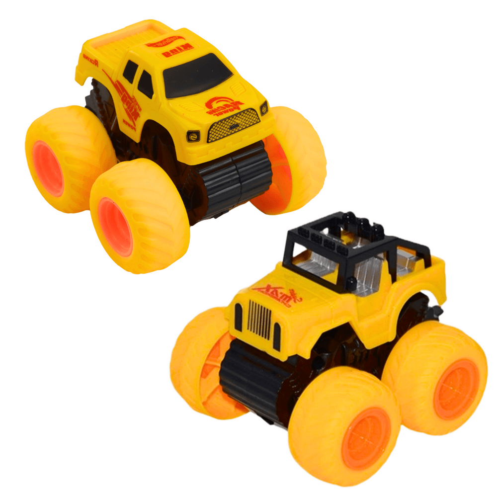 Terensko avto LEAN TOYS na vleko, rumeno-modri 3