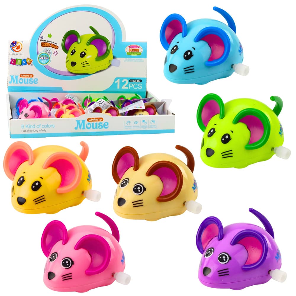 LEAN TOYS Navijalna miška s premikajočim se repkom (8 cm)