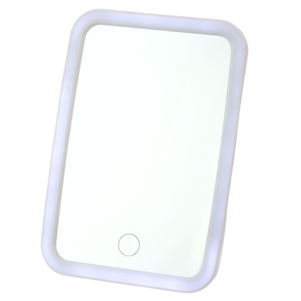 LEAN Kozmetično ogledalo z LED osvetlitvijo, polnilno USB-C, belo 2