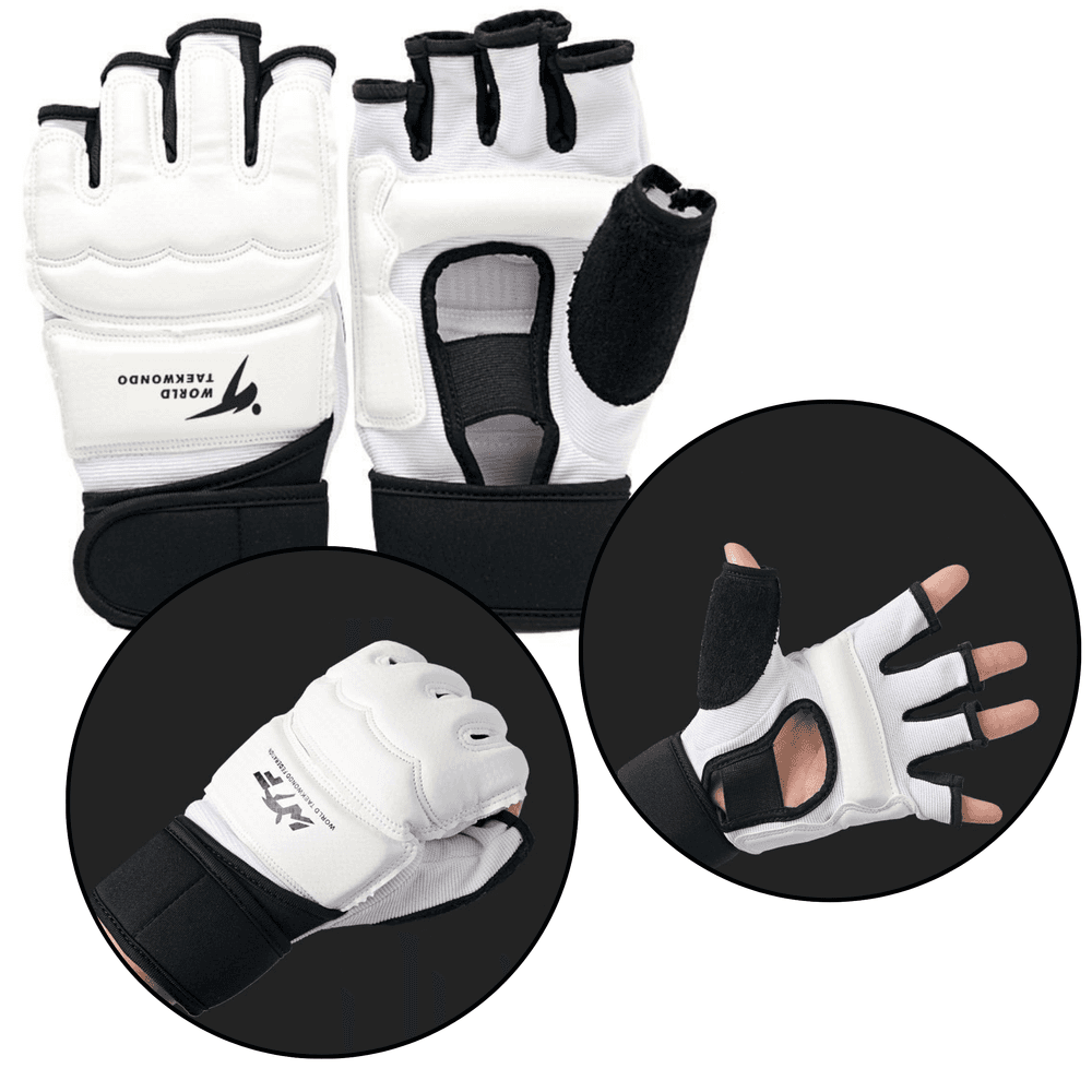 LEAN Rokavice za Taekwondo z etuijem, bele