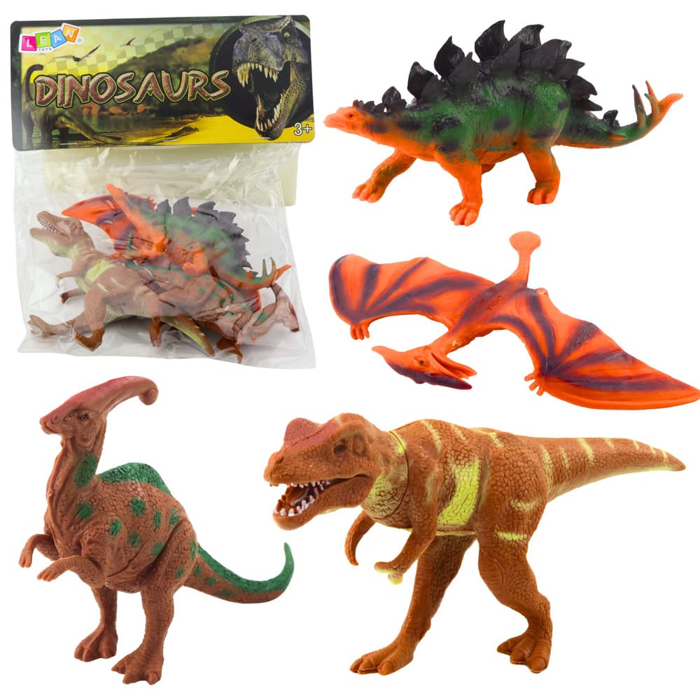 Komplet figuric dinozavrov T-Rex, Pteranodon, Stegosaurus, Parasaurolophus (4 kosi)