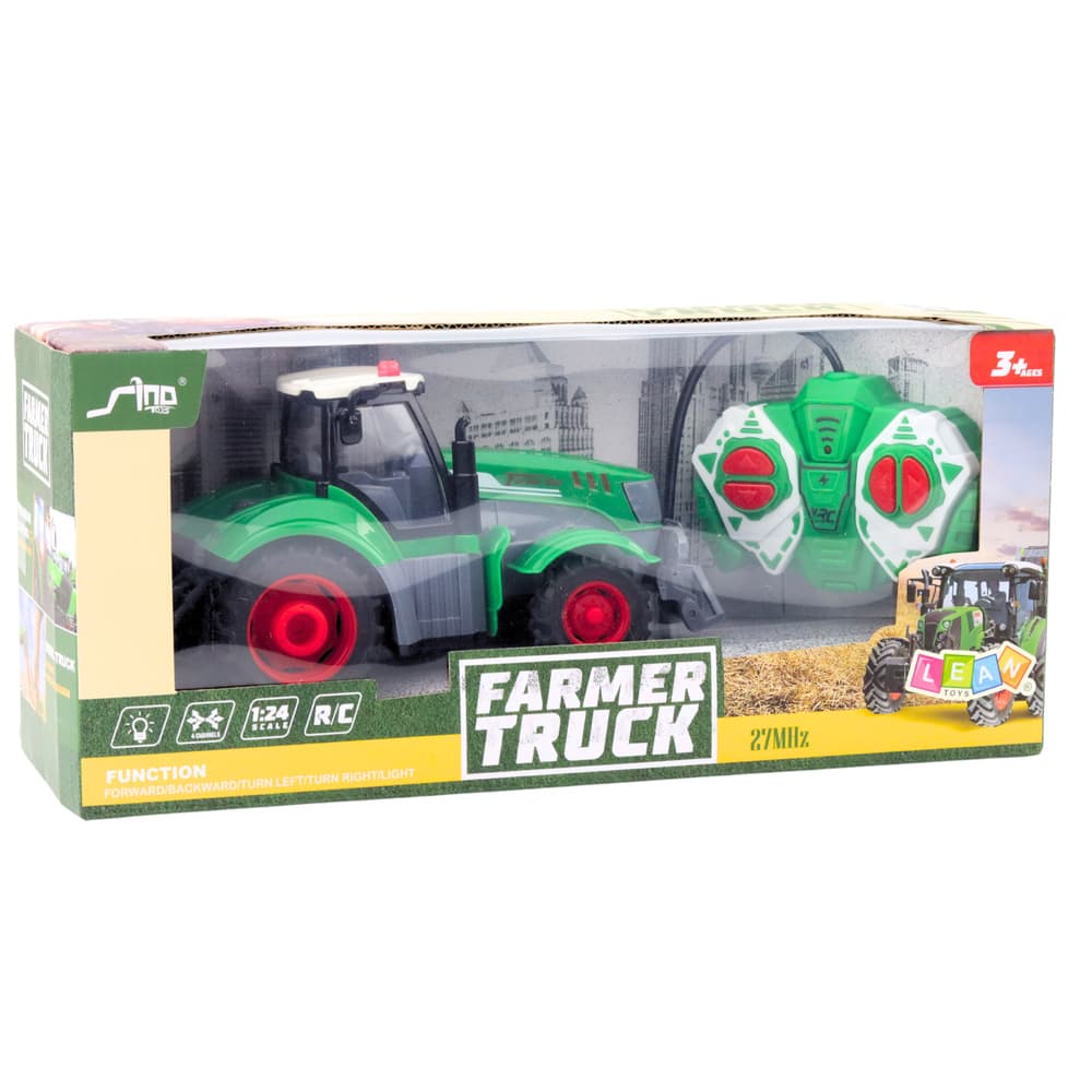 Daljinsko voden traktor LEAN TOYS RC Zelena 1:24 4
