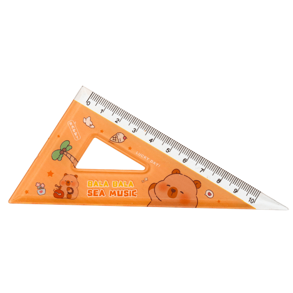 LEAN komplet geometrijskih pripomočkov s kapibarami, 4 kosi 4