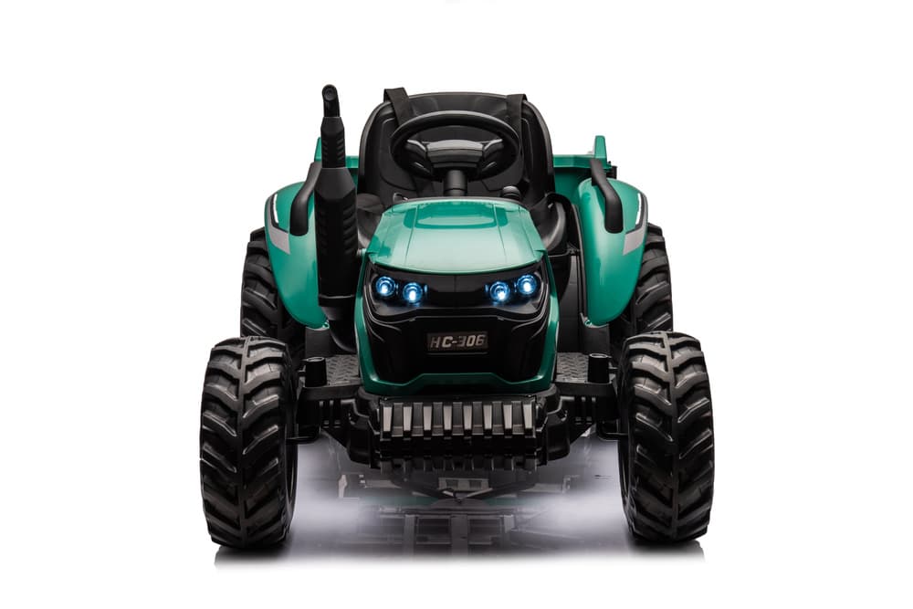 LEAN CARS Traktor na akumulator HC-306 z prikolico (temno zelena) 3