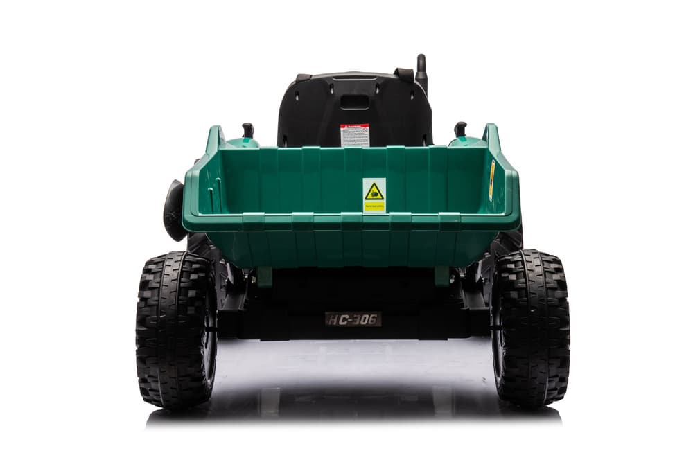 LEAN CARS Traktor na akumulator HC-306 z prikolico (temno zelena) 6