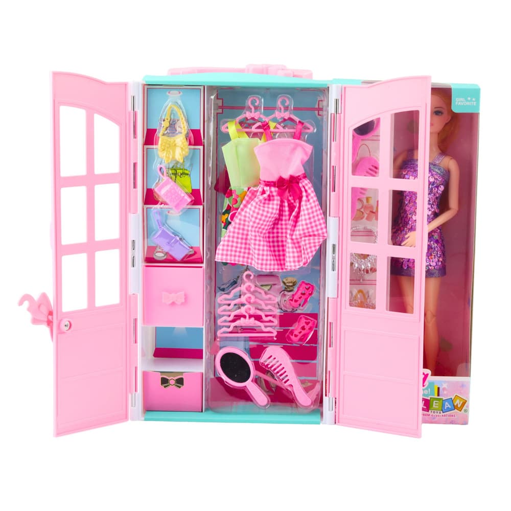LEAN TOYS Lutka z omariico, oblačili in modnimi dodatki 2