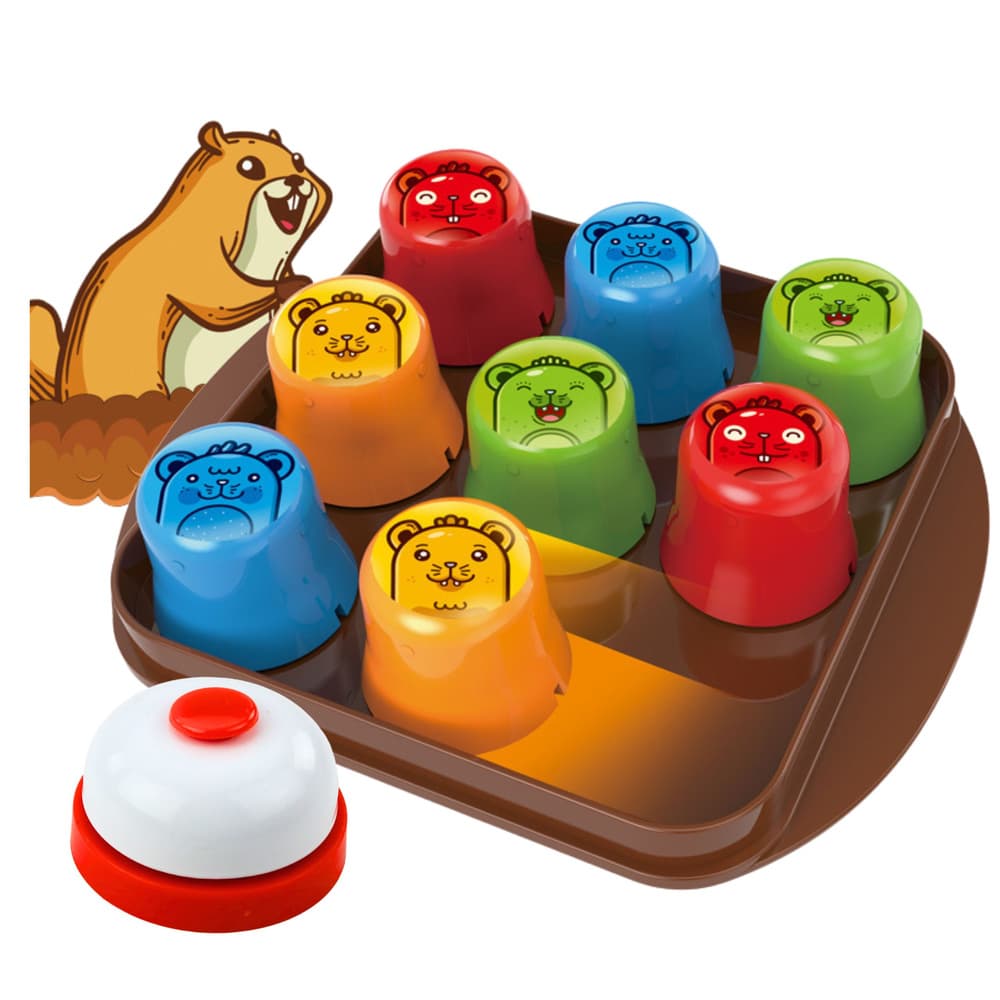 LEAN TOYS Logična igra "Mole Maze" 2v1: Hitri lončki + Križci-krožci 2