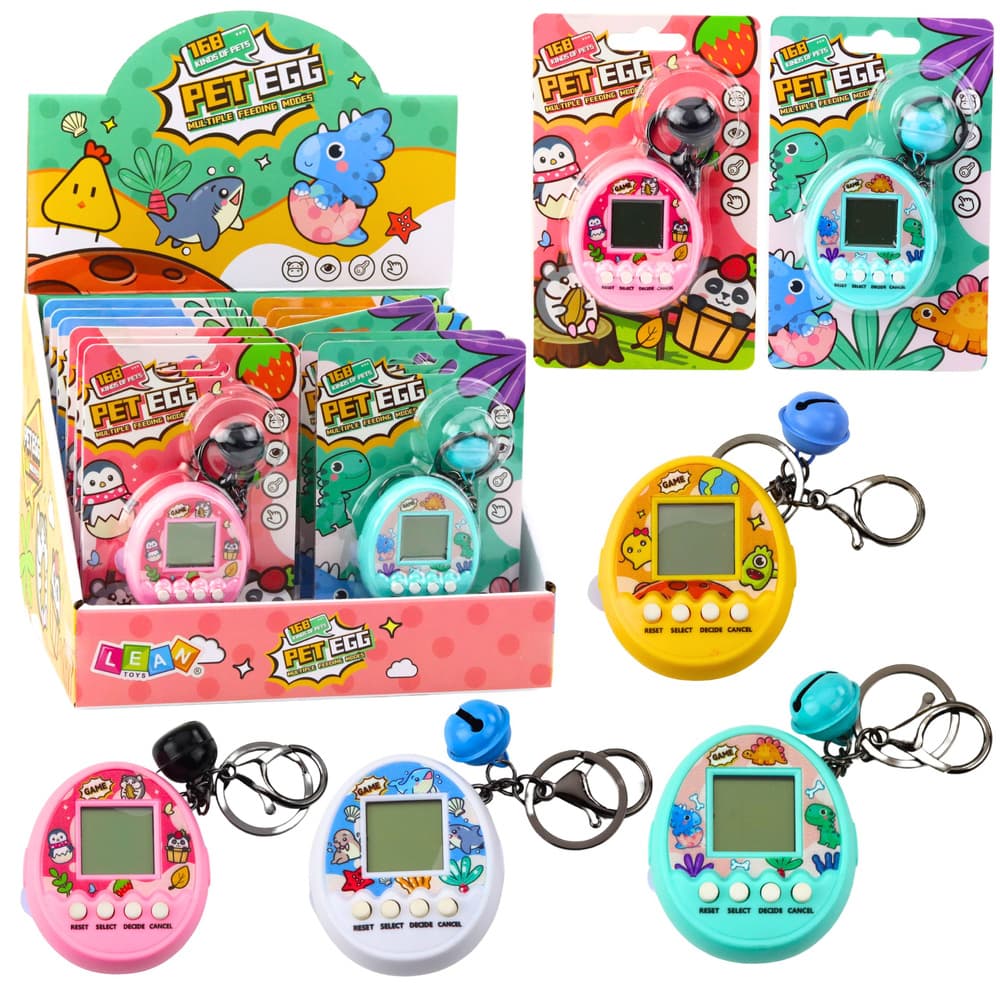 Elektronska igra Tamagotchi Pet Egg 168 živalic, obesek
