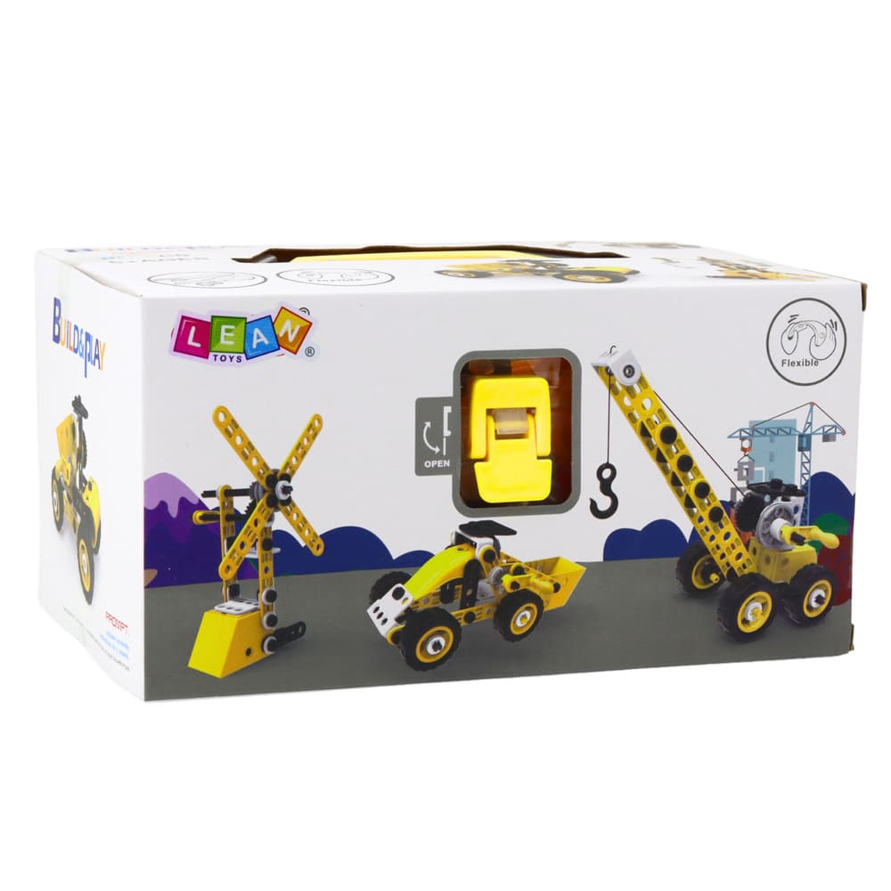 LEAN TOYS Konstrukcijski kompleti, gradbeni stroji 8v1, 100 delov 4