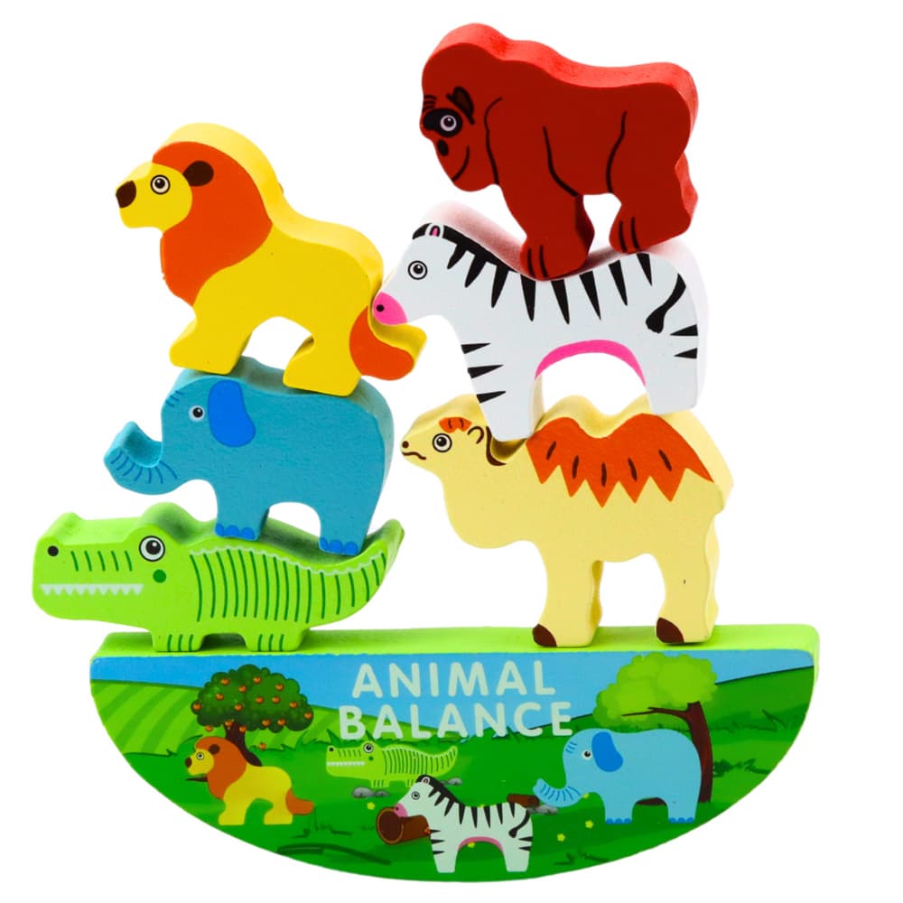 LEAN TOYS Lesena igra Zgradimo ravnotežje z živalmi, 13 kosov 3