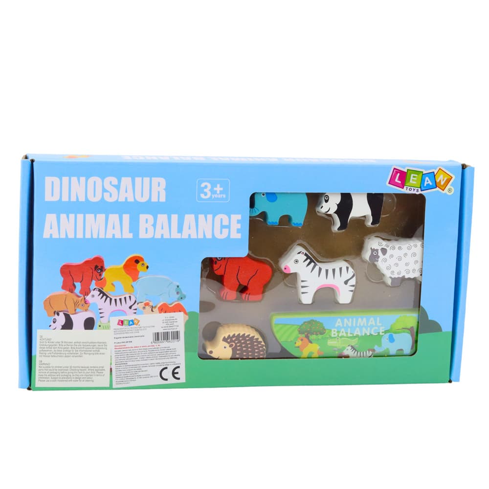 LEAN TOYS Lesena igra Zgradimo ravnotežje z živalmi, 13 kosov 4
