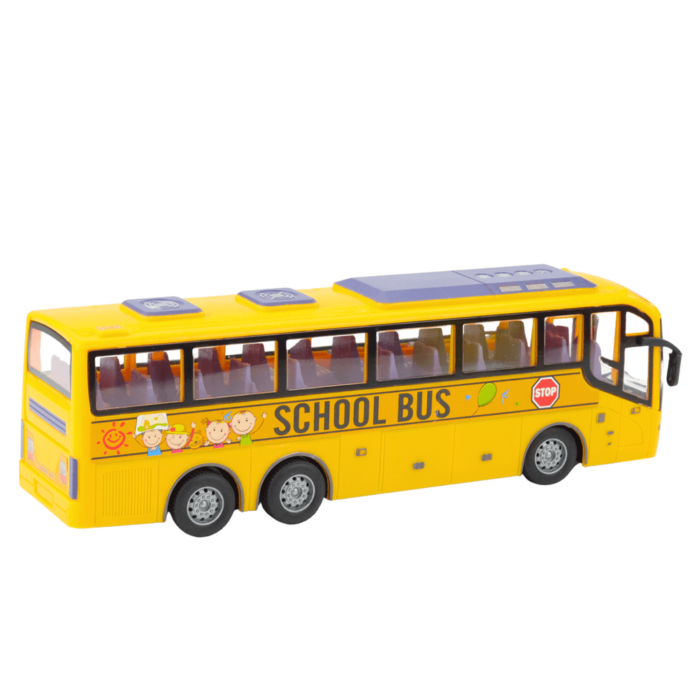 Daljinsko voden šolski avtobus LEAN TOYS, rumena, 1:30, s lučmi 3