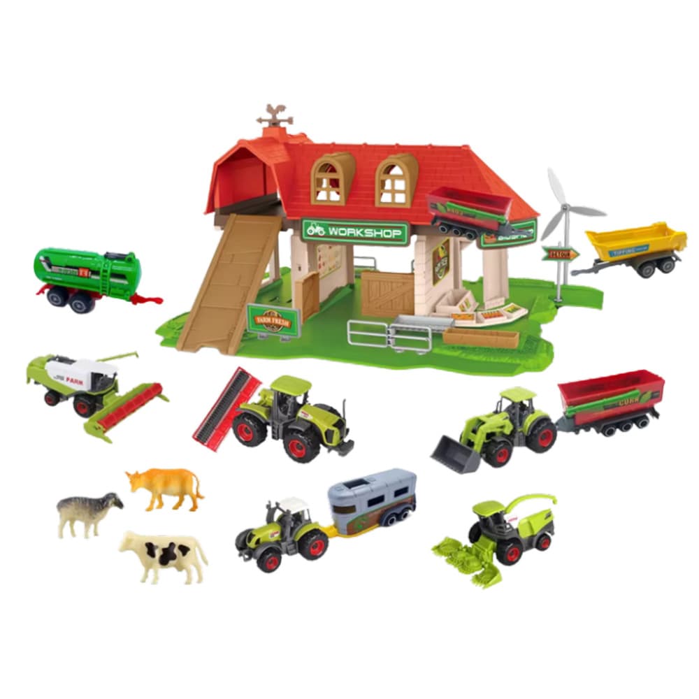 Set 'Kmetija' z živalmi in vozili LEAN TOYS 2
