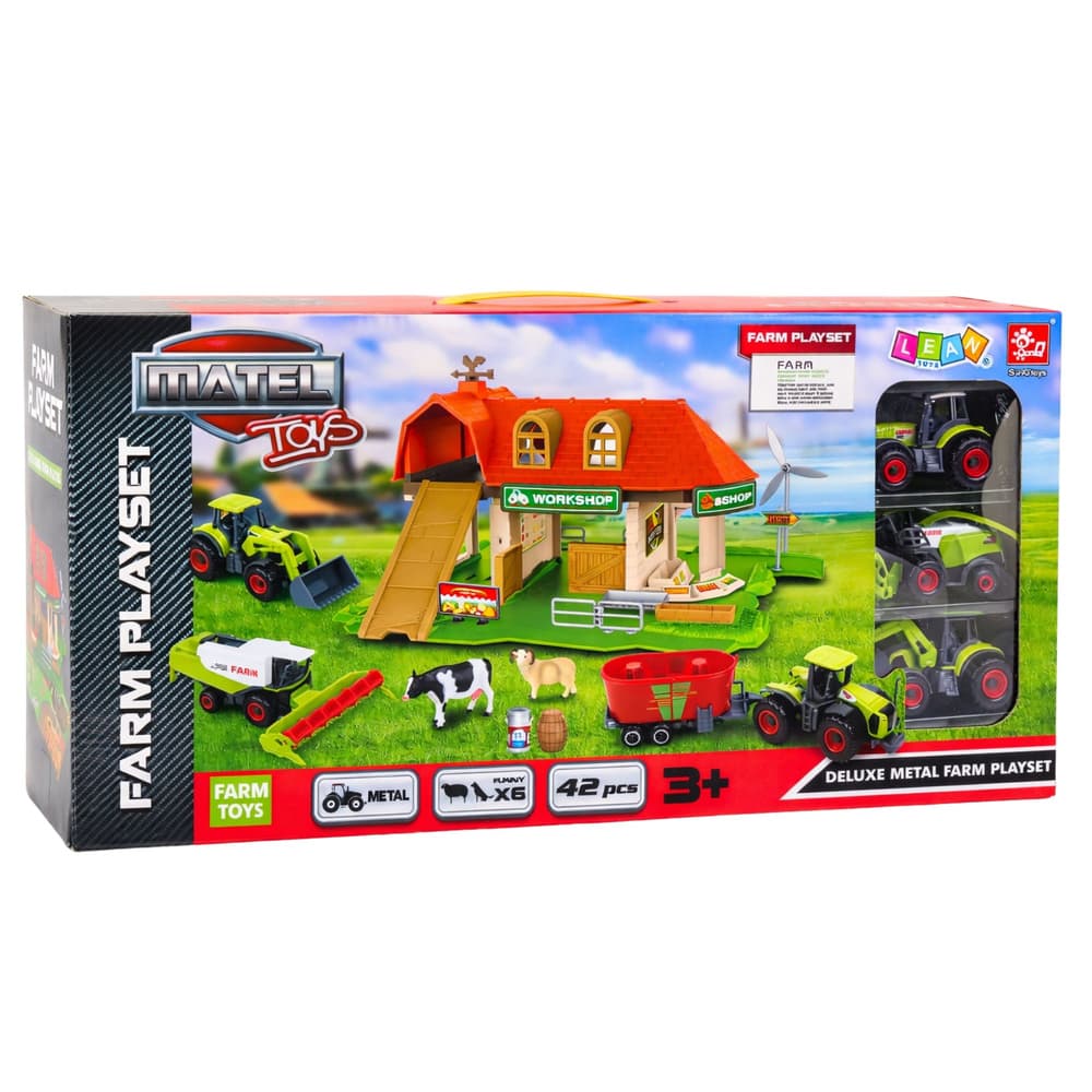 Set 'Kmetija' z živalmi in vozili LEAN TOYS 5
