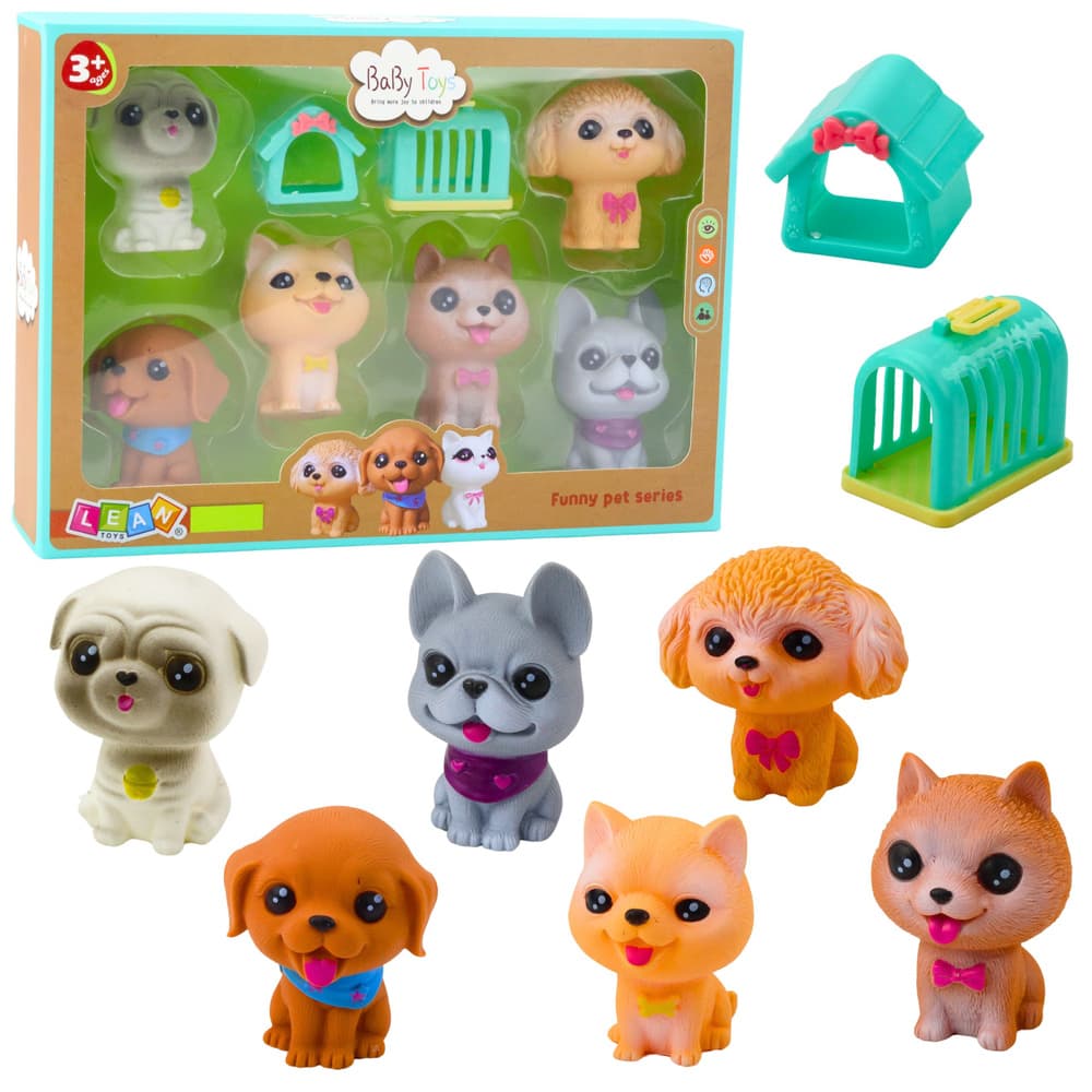 LEAN TOYS Komplet gumijastih kužkov s piskalom