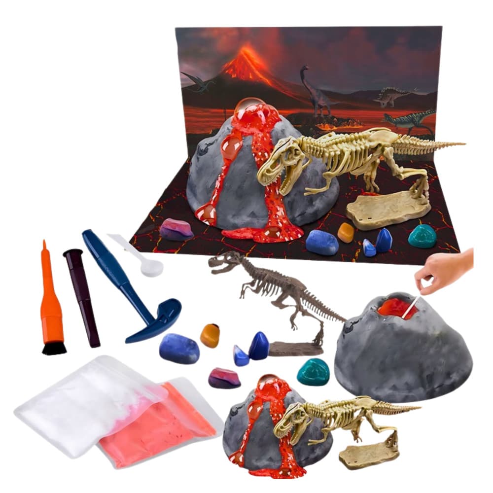 LEAN TOYS Izobraževalni set - Eksplozivni vulkan z dinozavrovi 2