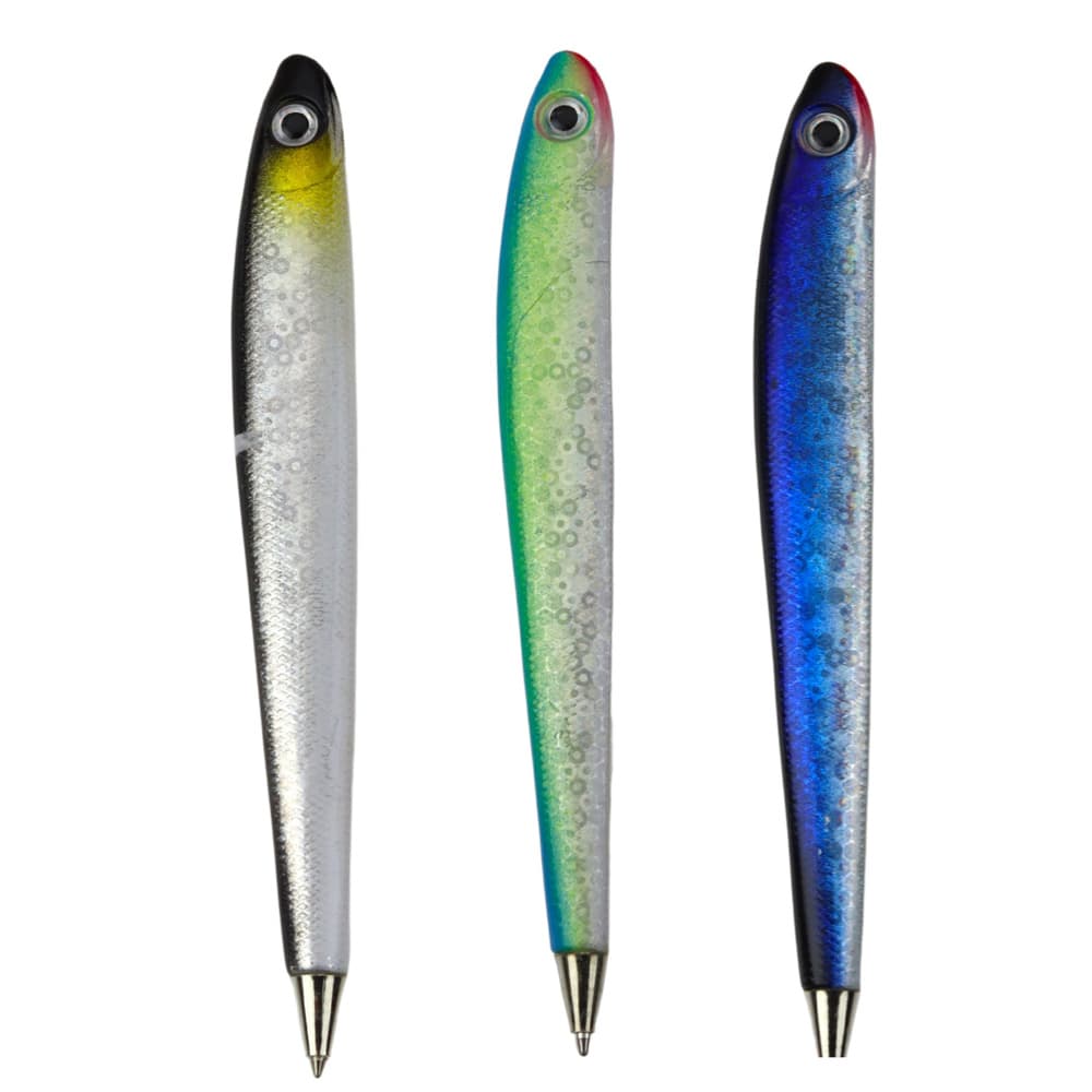 Pisalo v obliki ribe LEAN, modro polnilo, 12.5cm 2