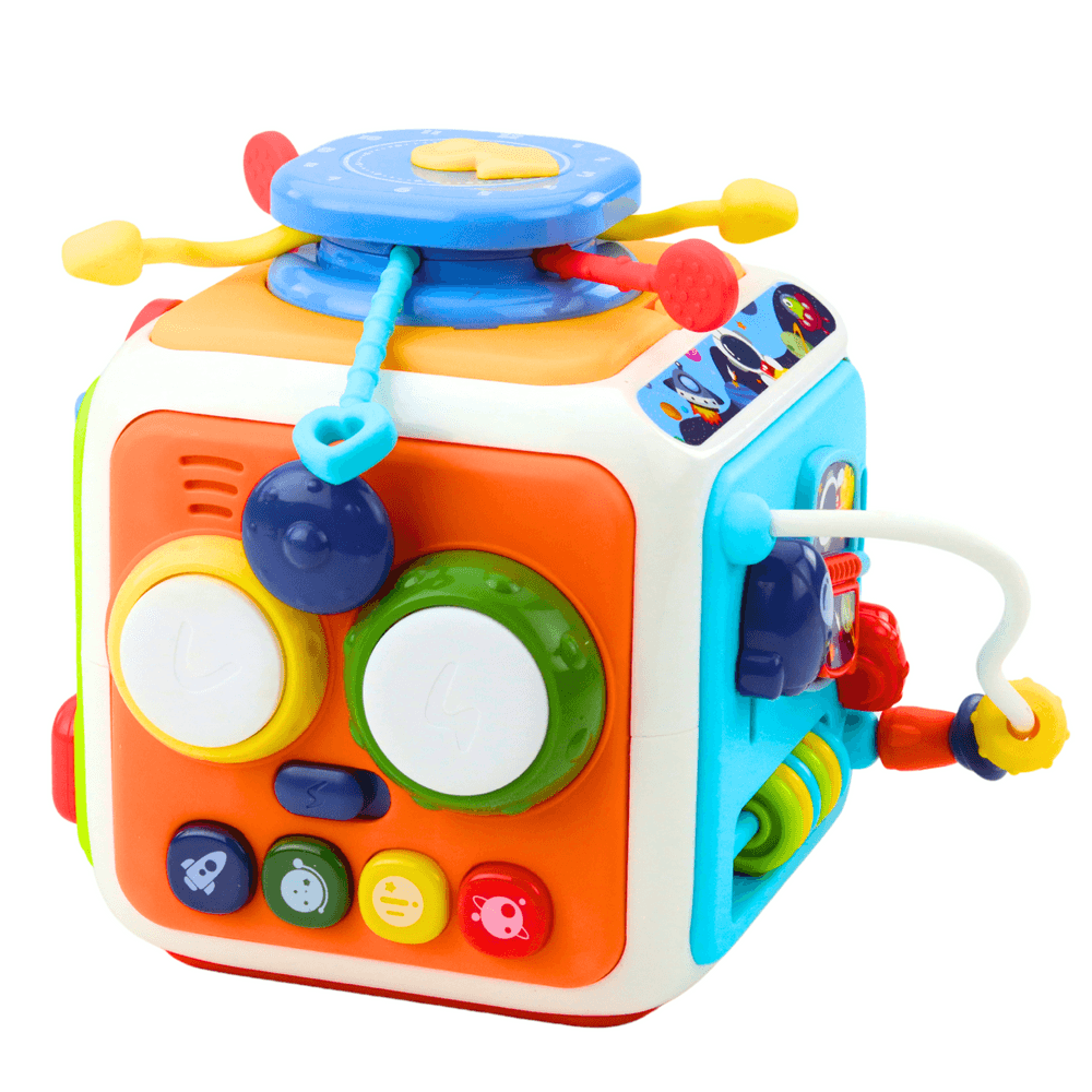 LEAN TOYS izobraževalna kocka sortiranja oblik, z zvoki 3