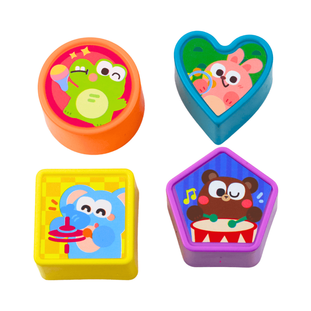LEAN TOYS izobraževalna kocka sortiranja oblik, z zvoki 4