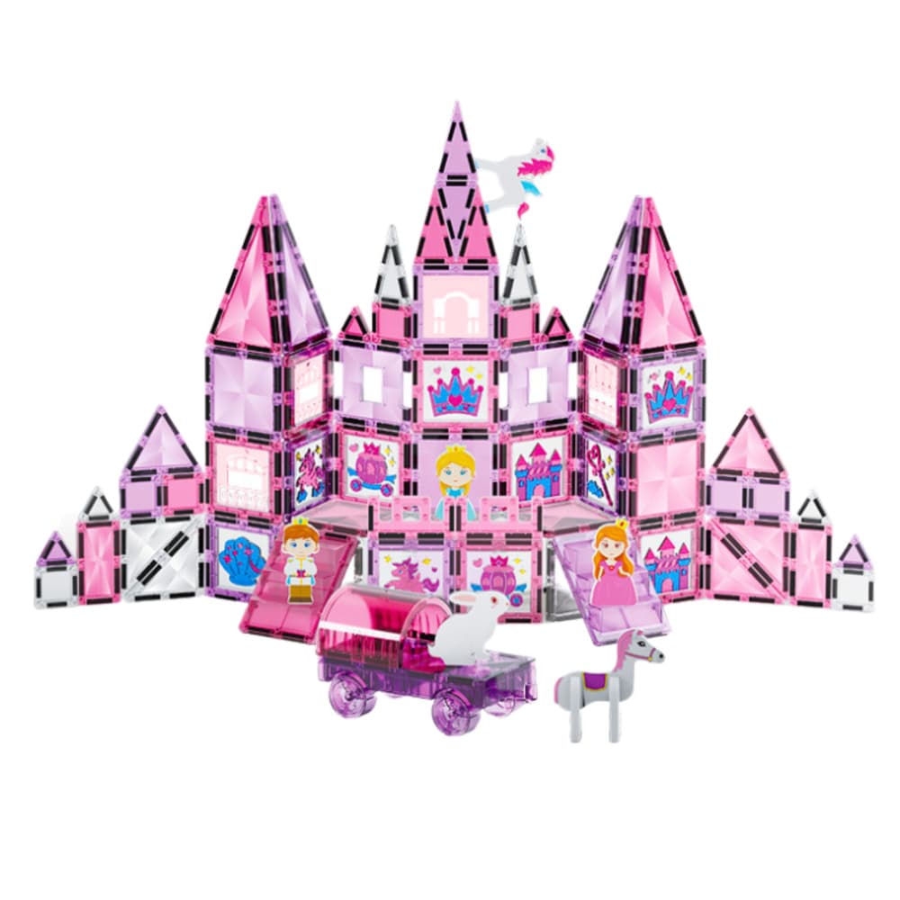 Magnetne kocke Lean Toys - Vitraži za barvanje, pisane, 126 el. 2