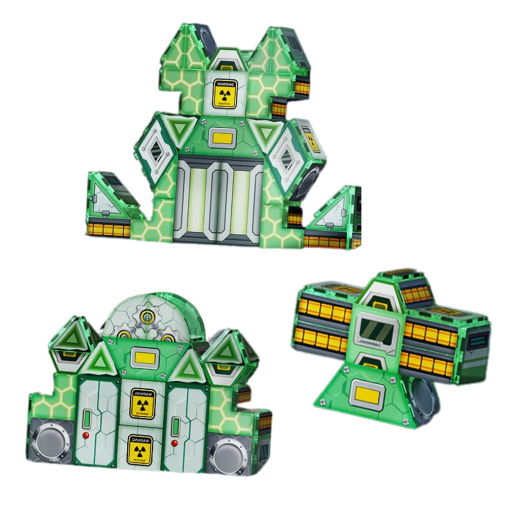 Magnetni bloki LEAN TOYS Vesolje Stazione Spaziale 4D 172 el. 2