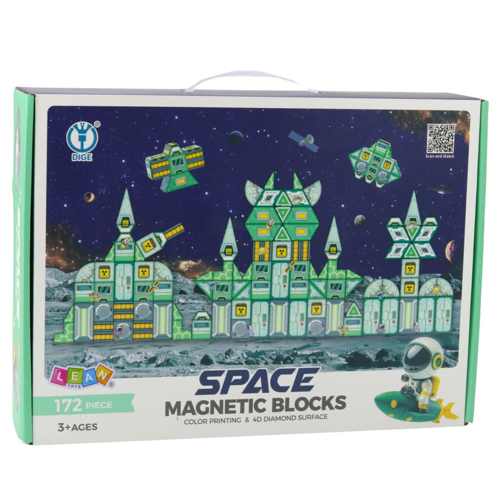 Magnetni bloki LEAN TOYS Vesolje Stazione Spaziale 4D 172 el. 4