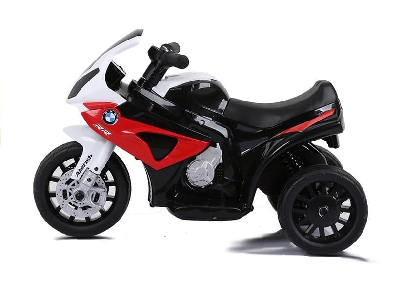 Motor na akumulator BMW S1000RR, tricikel za otroke, LED luči, rdeč 3