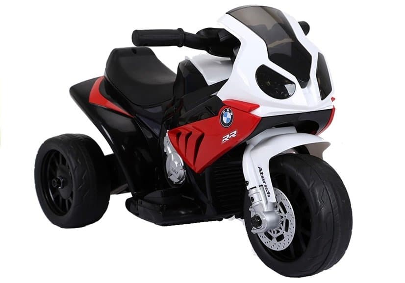 Motor na akumulator BMW S1000RR, tricikel za otroke, LED luči, rdeč