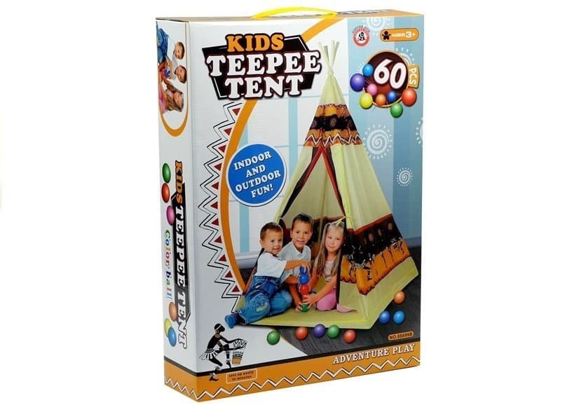 Indijanski šotor Tipi z žogicami, 155 cm 3