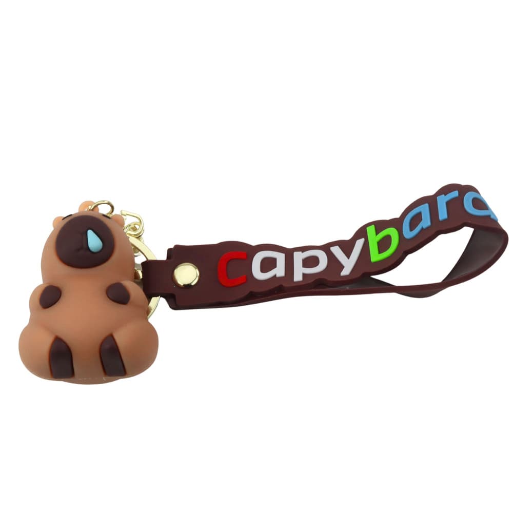 LEAN TOYS obesek za ključe, kapibara, rjava, s karabinom 3
