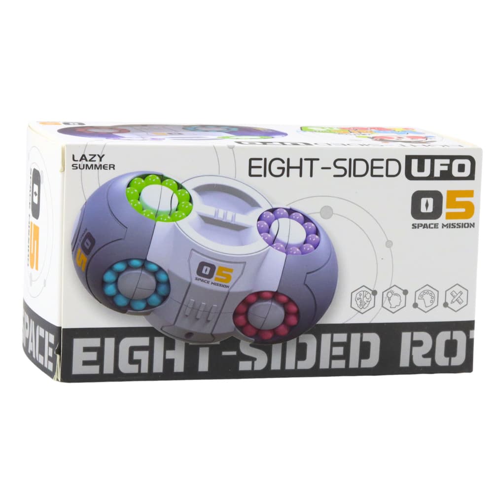 LEAN TOYS Logična uganka UFO – vrtljiva kapsula, roza 3