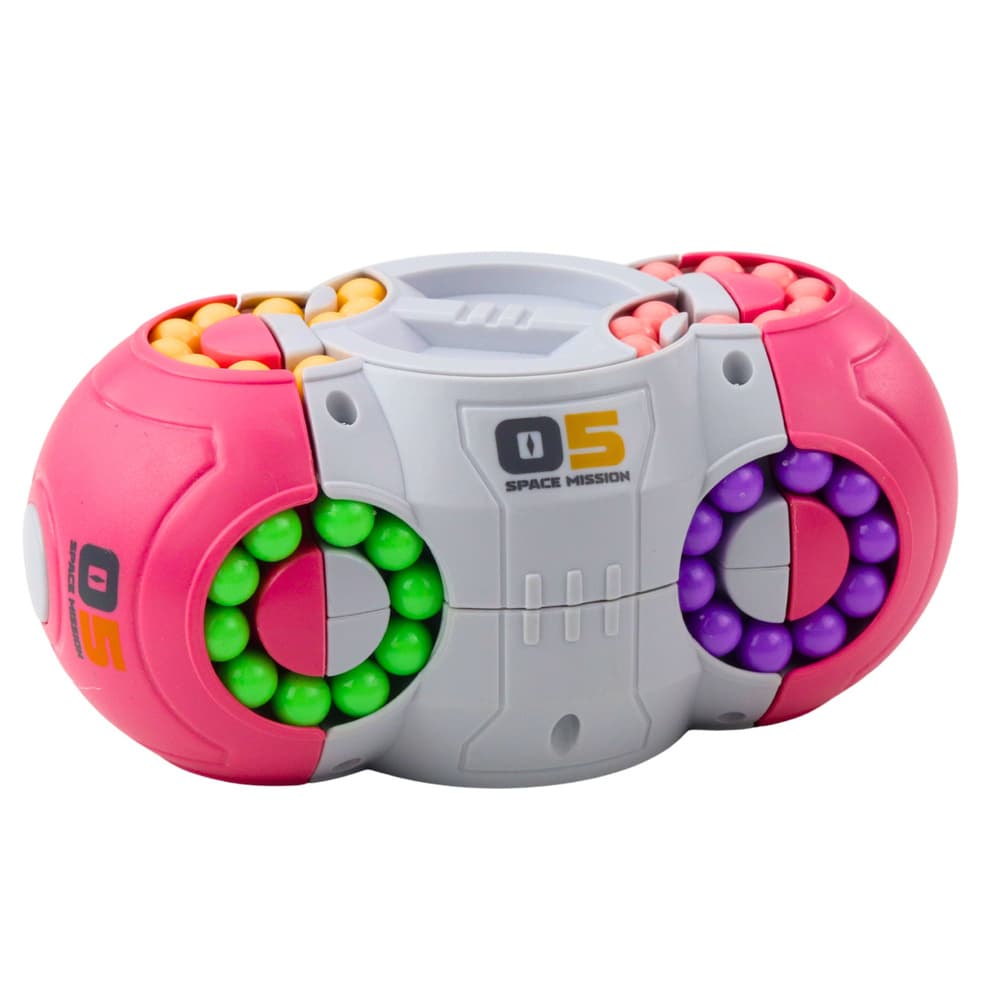 LEAN TOYS Logična uganka UFO – vrtljiva kapsula, roza 2