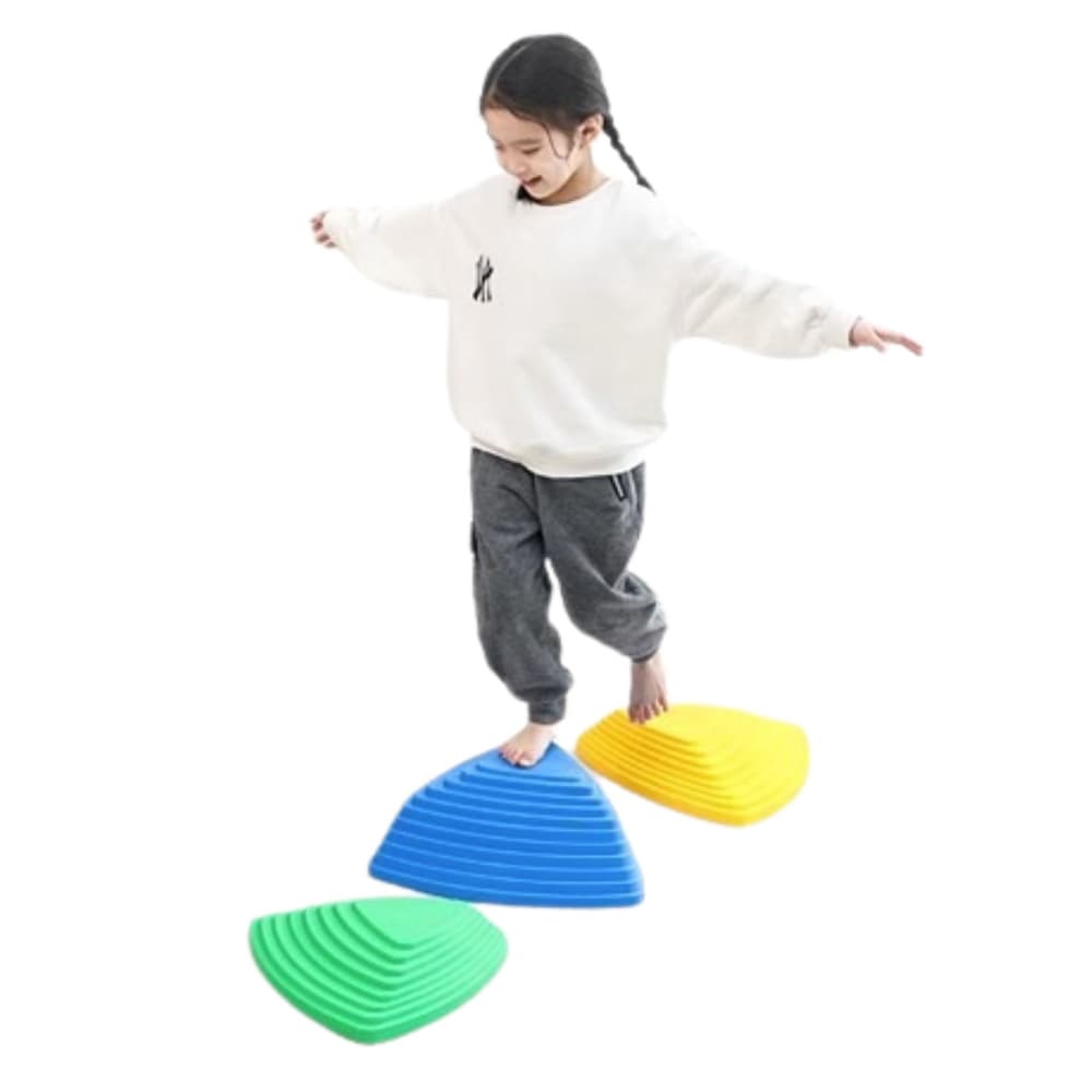 LEAN TOYS Senzorična pot po ravnotežnih kamnih, 6 kos. 3