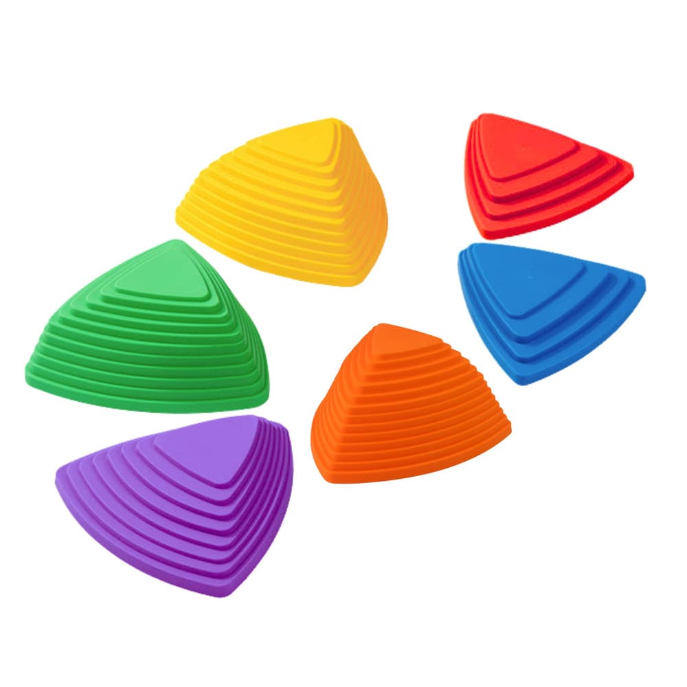 LEAN TOYS Senzorična pot po ravnotežnih kamnih, 6 kos. 4