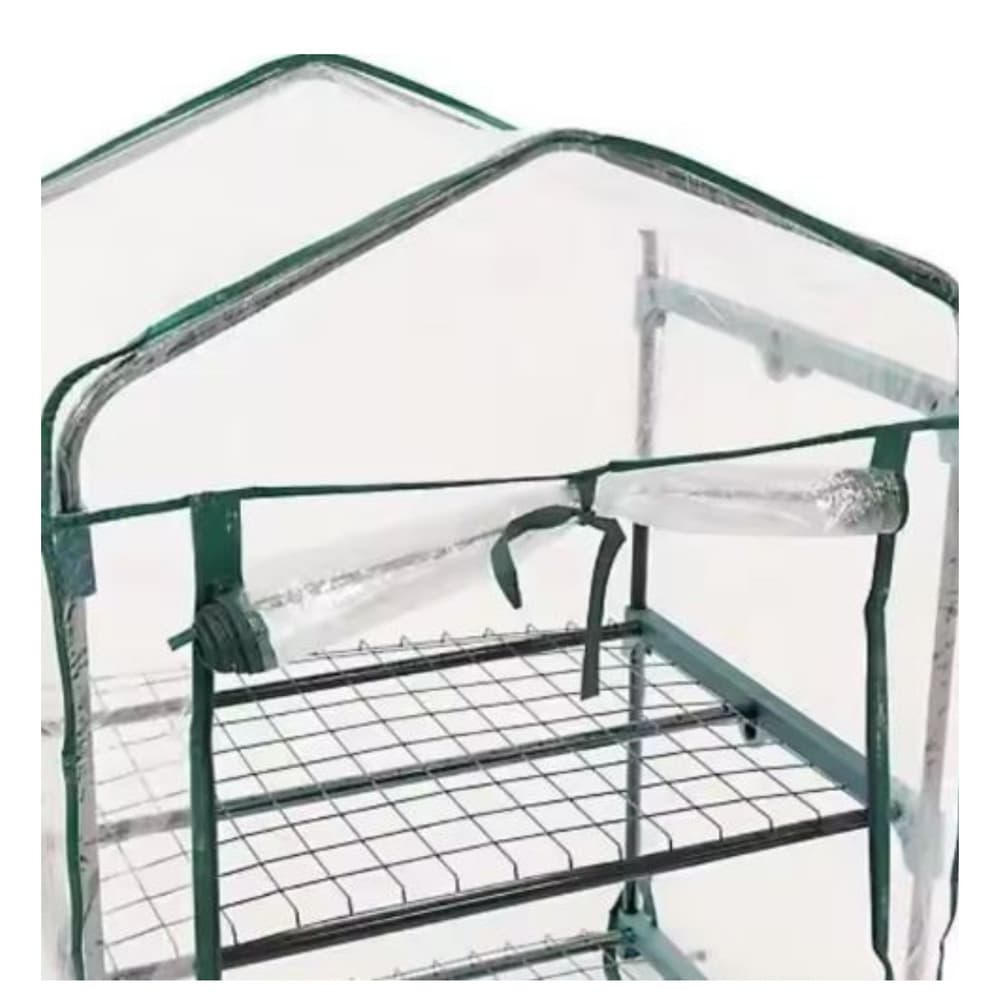 LEAN Mini rastlinjak za balkon/vrt, 4 police, PVC folija 2