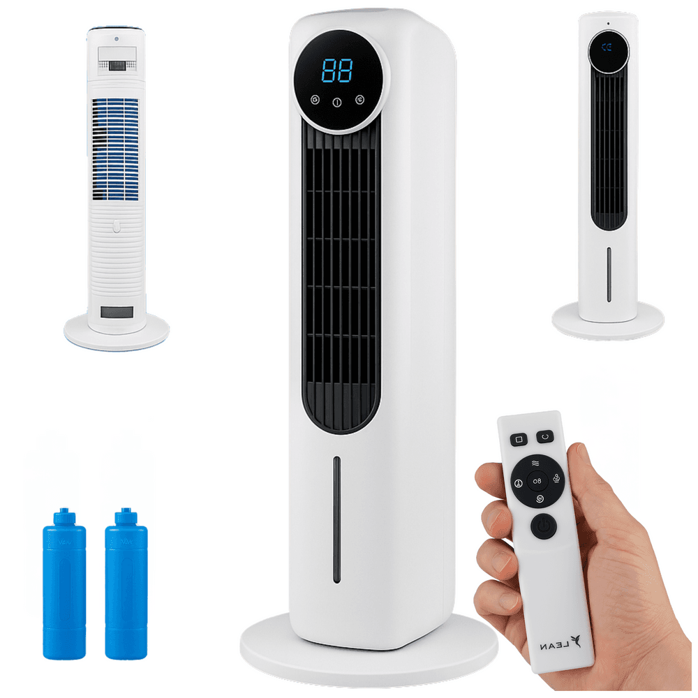 LEAN TOYS Stolpni ventilator s hladilnim sistemom, ionizacijo in pilotom