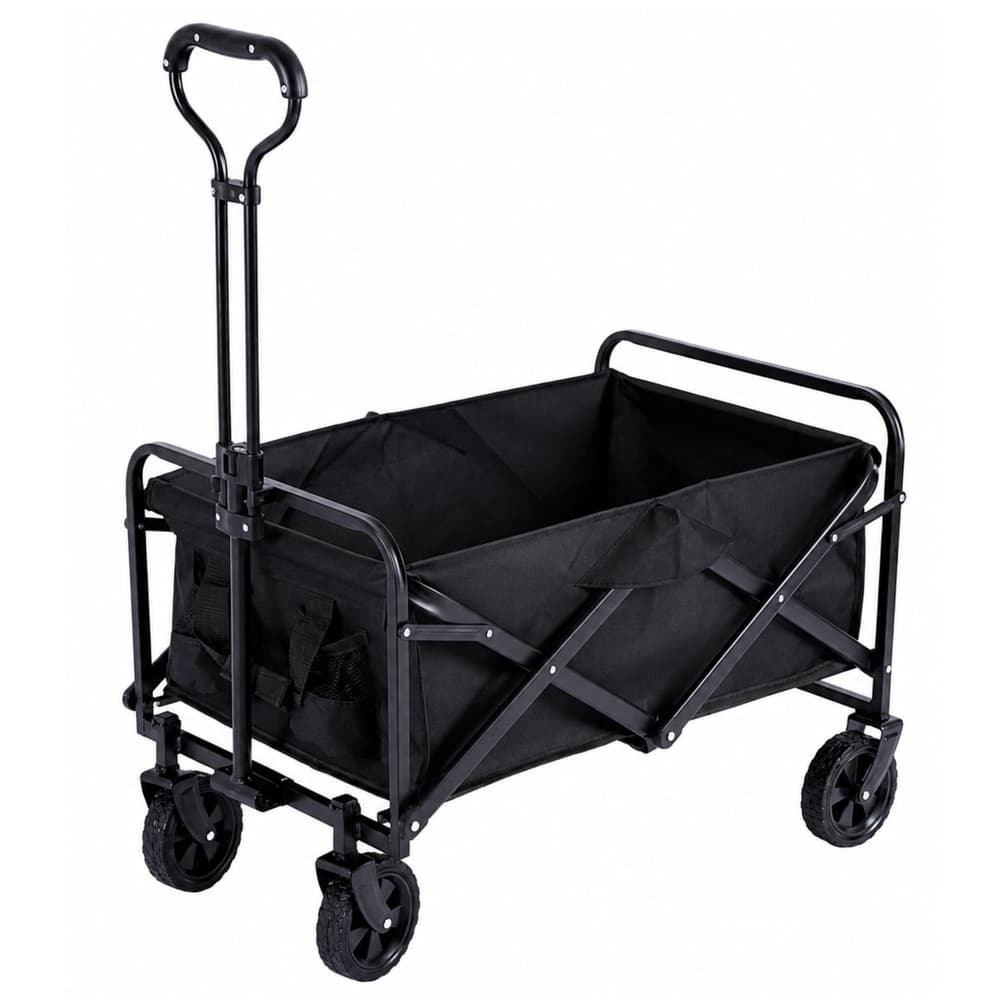 Vrtni voziček LEAN, plažni, transportni, zložljiv, črn - 120L 5