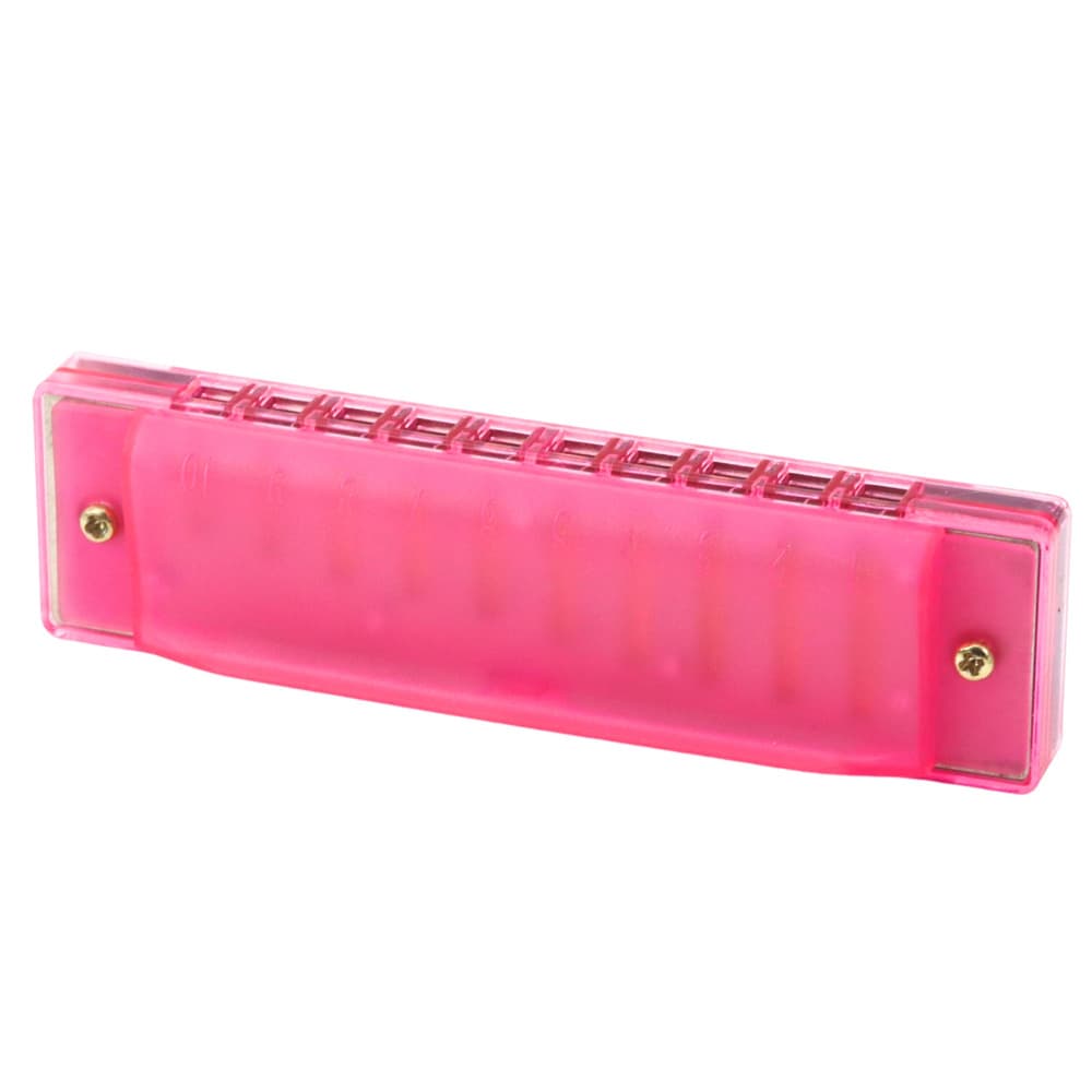 LEAN TOYS Harmonika, 10 lukenj, roza, z etuijem 2