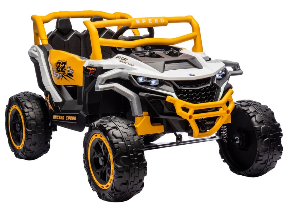 LEAN CARS Akumulatorski avtomobilček M1 4x4, belo-rumen