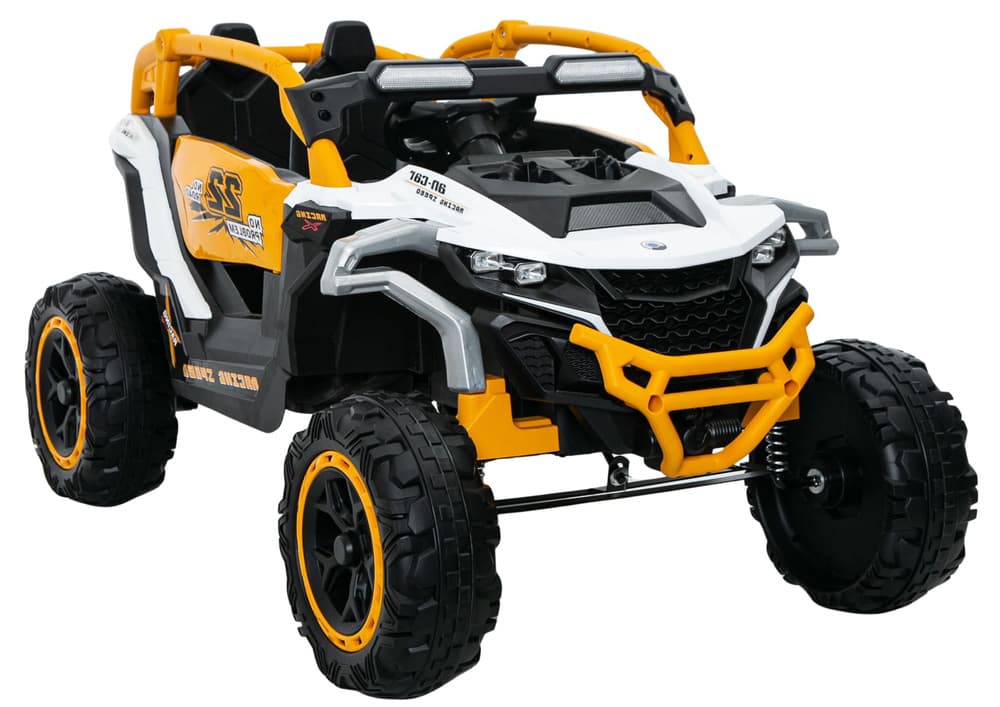 LEAN CARS Akumulatorski avtomobilček M3 4x4, rumeno-bel