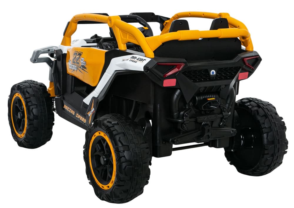 LEAN CARS Akumulatorski avtomobilček M3 4x4, rumeno-bel 5