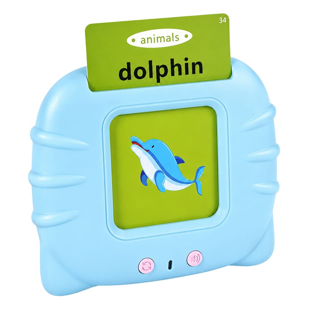 LEAN TOYS Čitalnik kartic za učenje angleščine, moder 2
