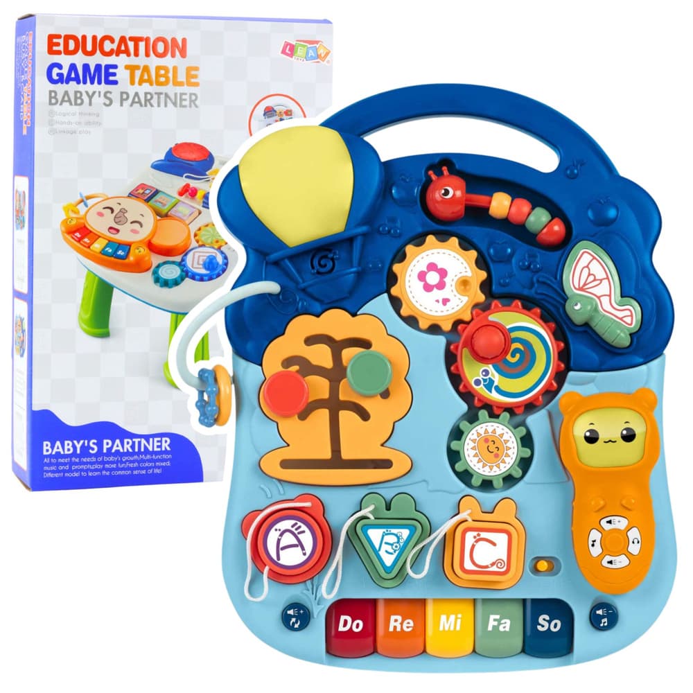 LEAN TOYS Interaktivni Vzgojni Stolček Pastelni 6v1 Lučke Zvoki