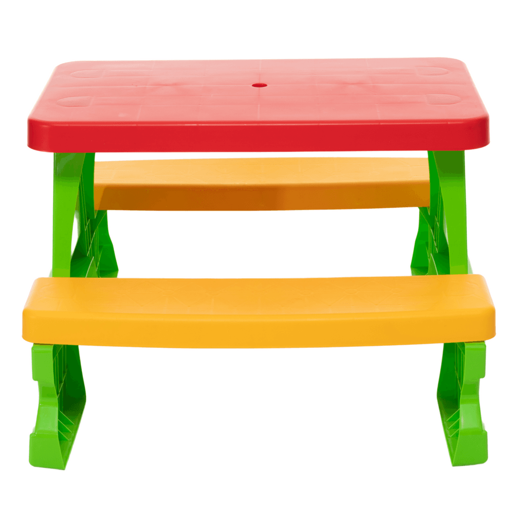 Otroški vrtni set DOREX: mizica z klopcema, zelena 3